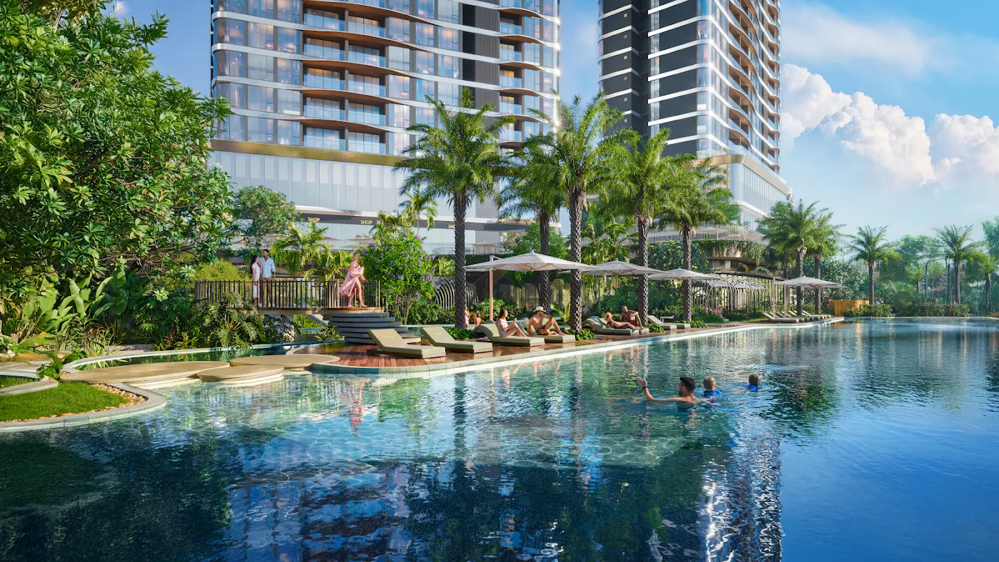 Hồ bơi 70 m chuẩn resort