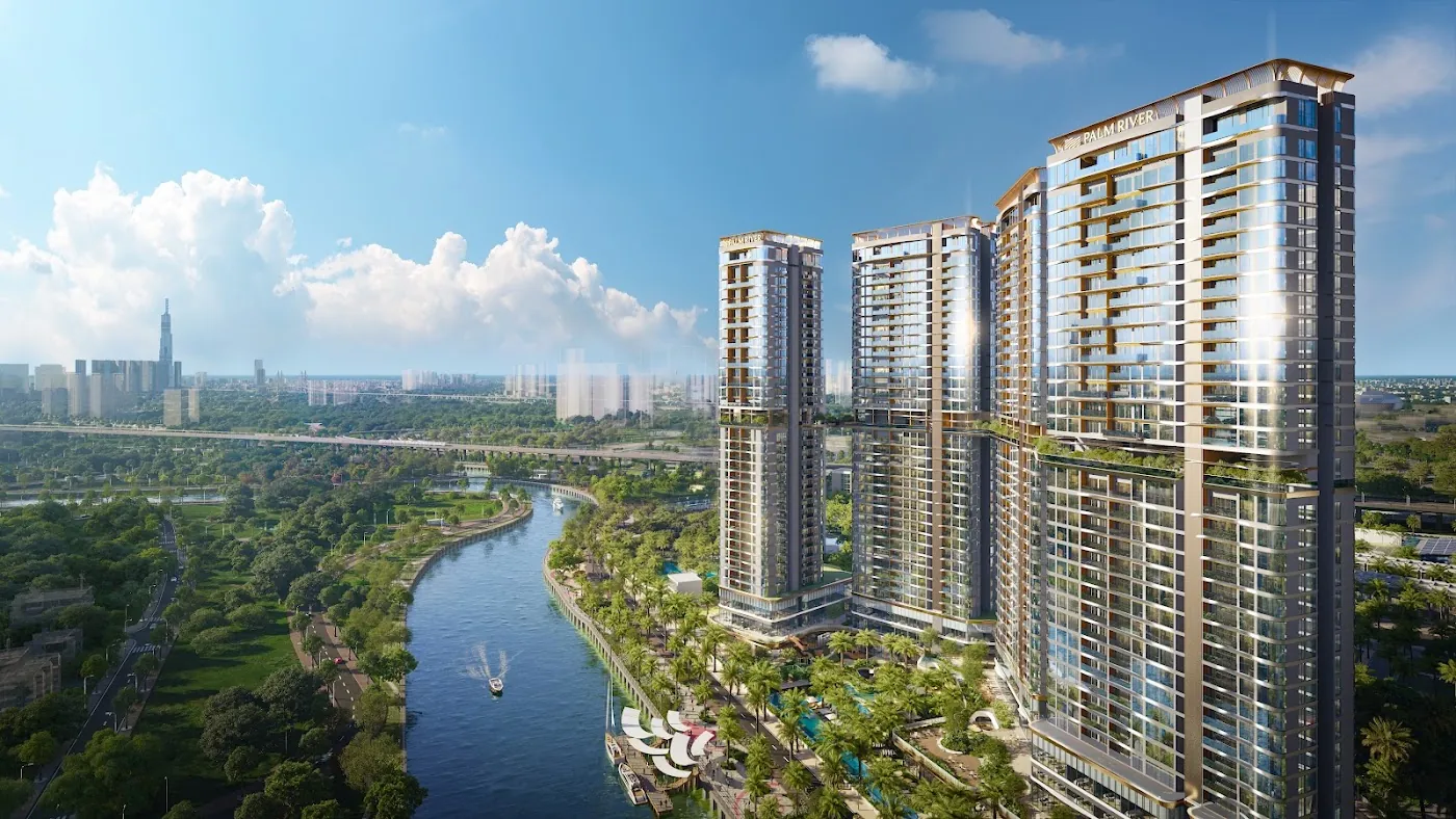 Mặt đứng sau, hướng sông